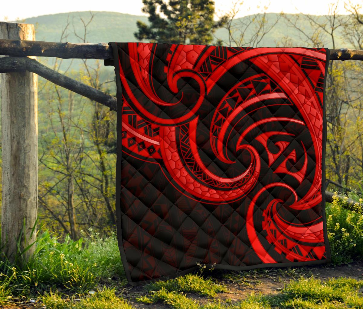 new-zealand-maori-mangopare-premium-quilt-polynesian-red