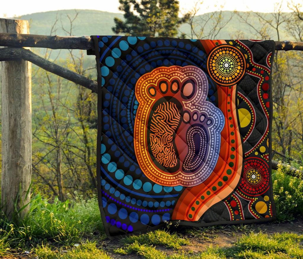 1st-australia-premium-quilt-aboriginal-mother-and-son-foot