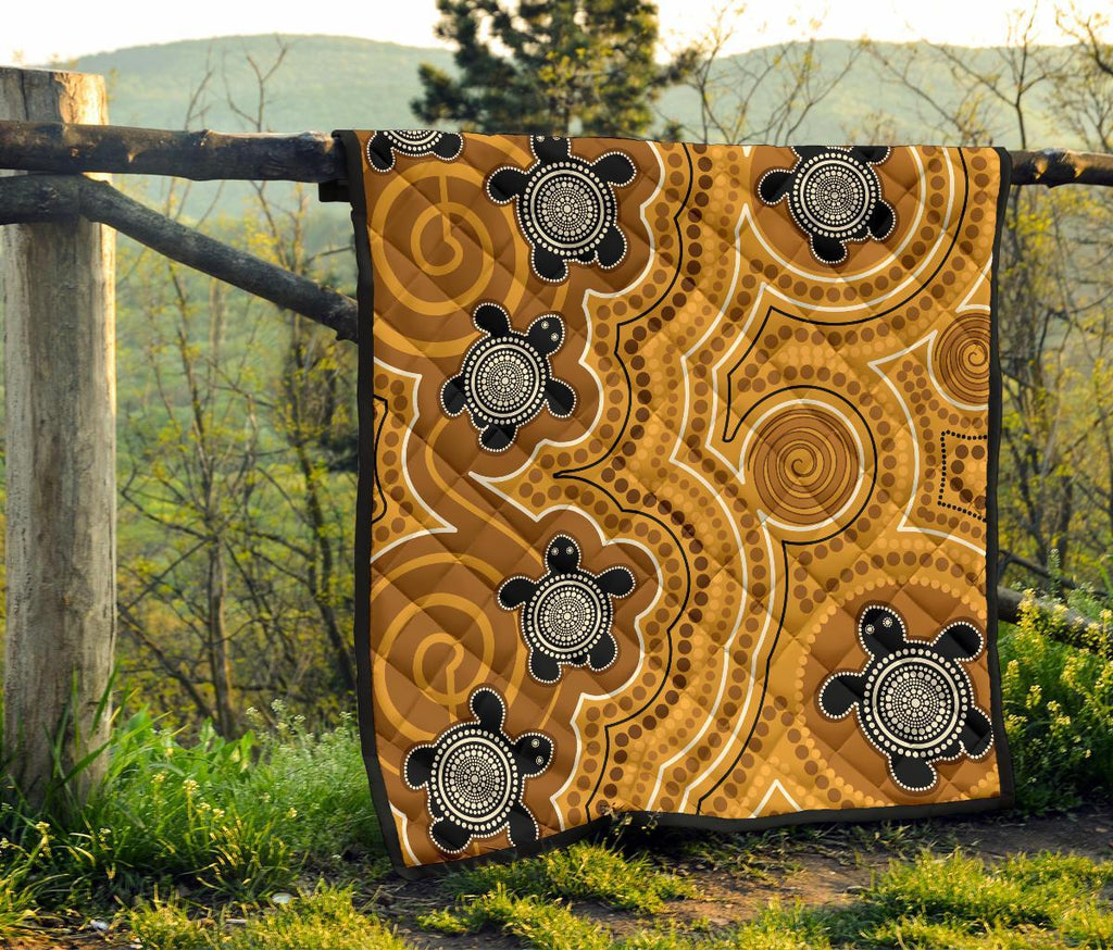 aboriginal-premium-quilt-indigenous-turtle-gold-version