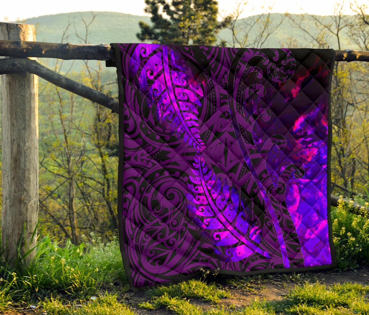 aotearoa-maori-premium-quilt-silver-fern-koru-vibes-purple