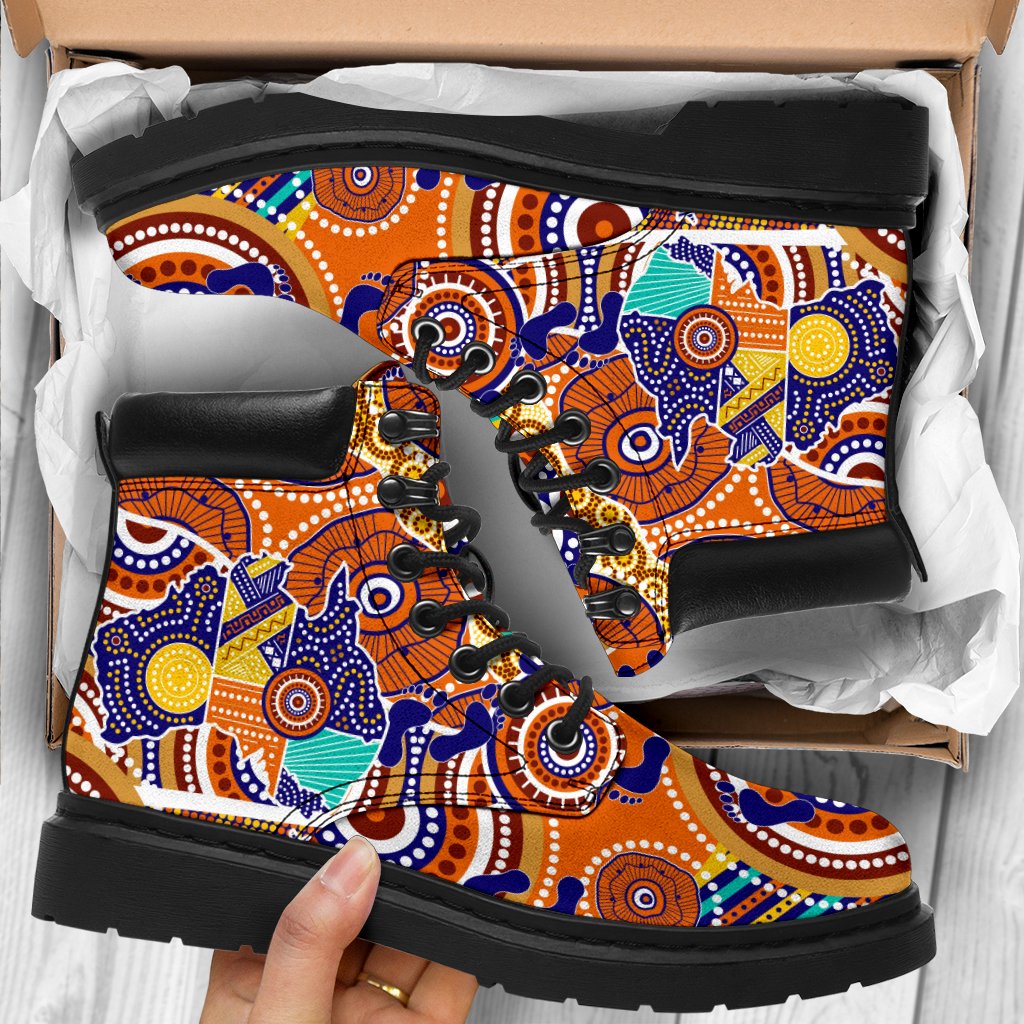 aboriginal-all-season-boots-australian-map-dot-painting