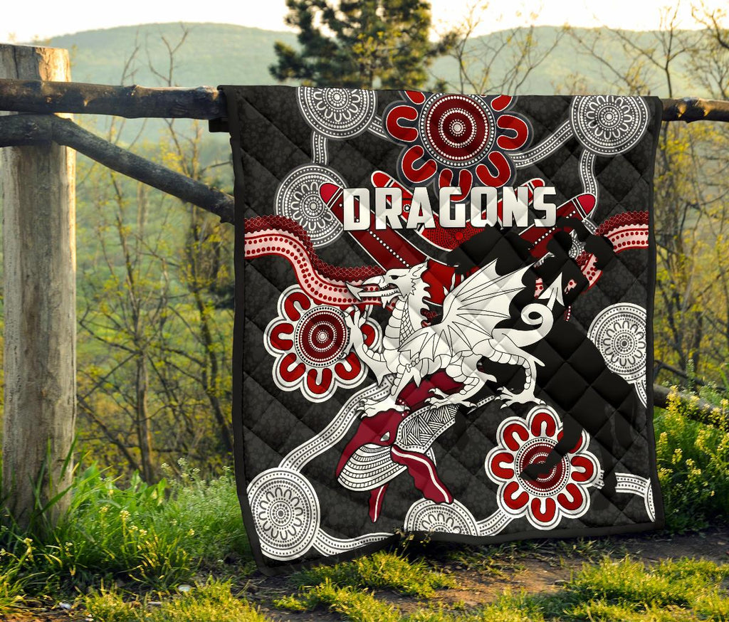 dragons-premium-quilt-st-george-indigenous-black