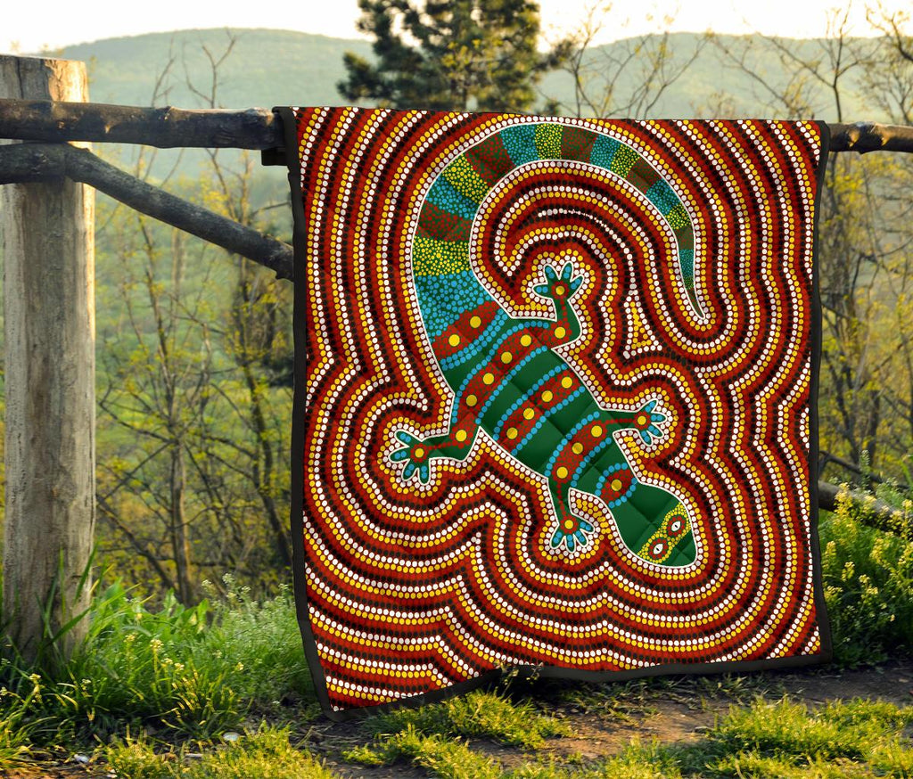 premium-quilts-lizard-coverlets-aboriginal-dot-painting