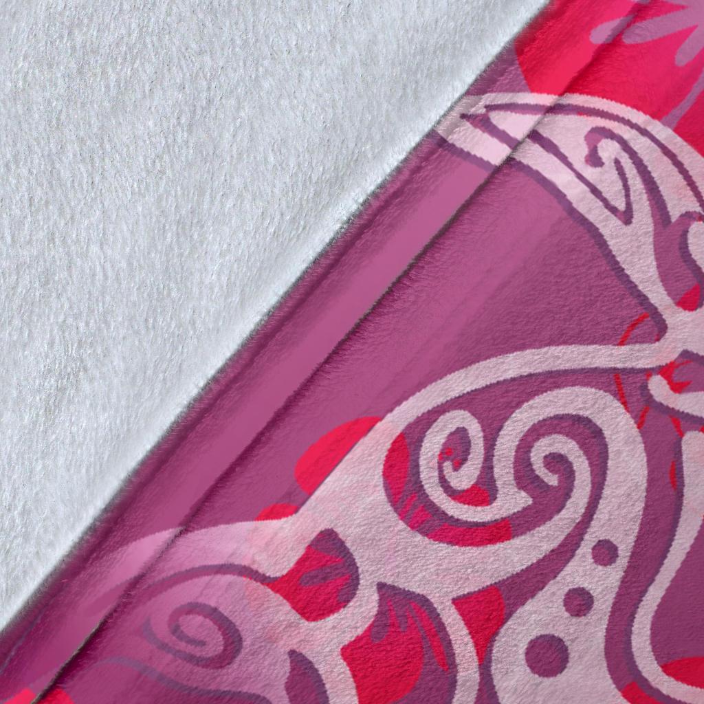 pink-turtle-hibiscus-premium-blanket