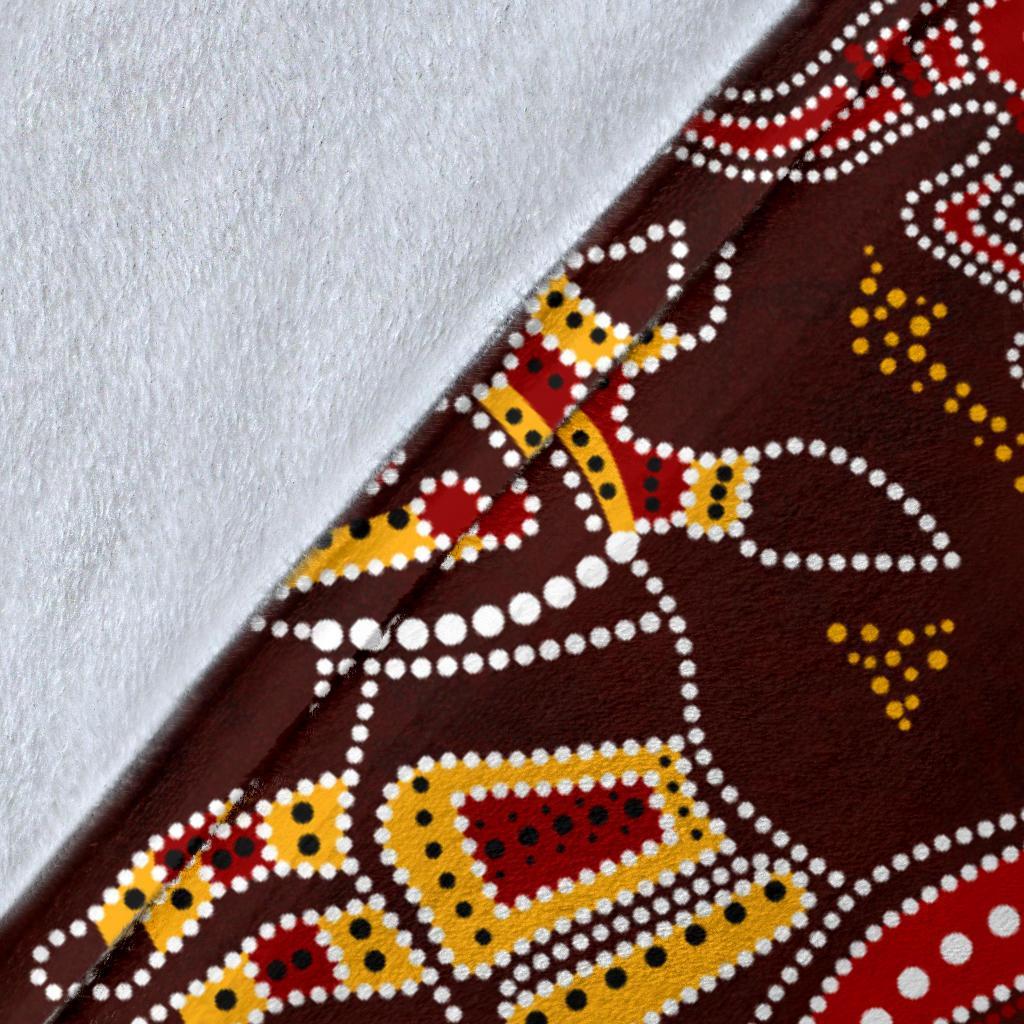 custom-aboriginal-premium-blanket-kangaroo-family-with-hand-art