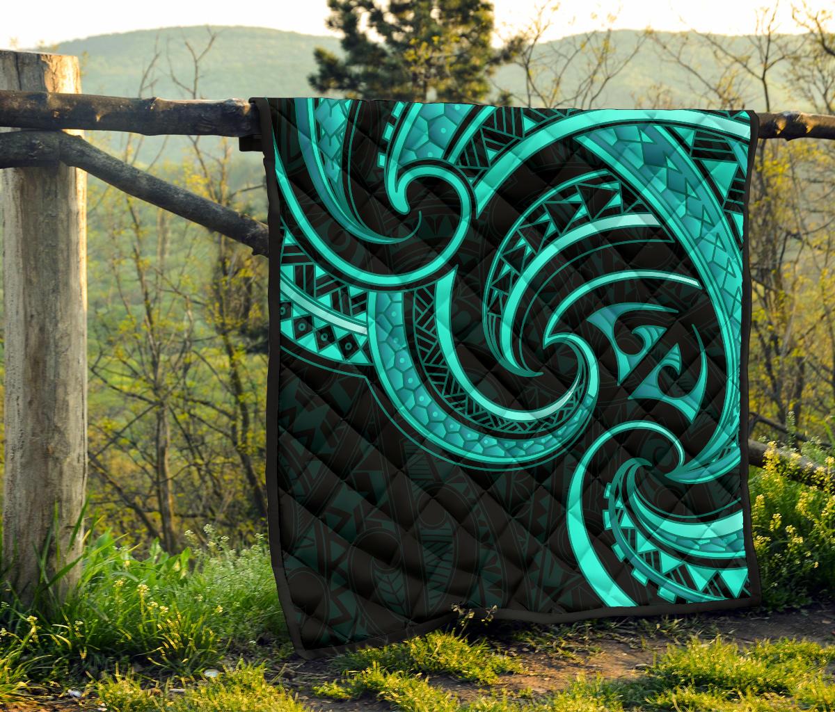 new-zealand-maori-mangopare-premium-quilt-polynesian-turquoise