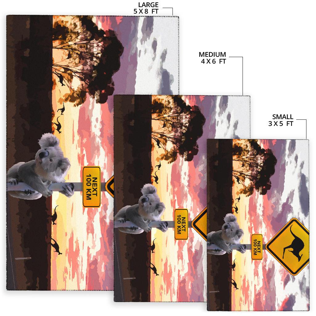 area-rug-koala-rug-kangaroo-sign-sunset-landscape-art