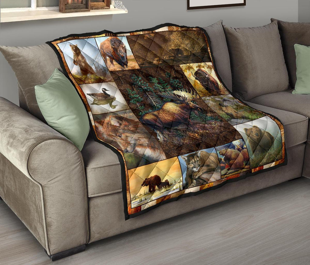 canada-animals-rustic-style-premium-quilt