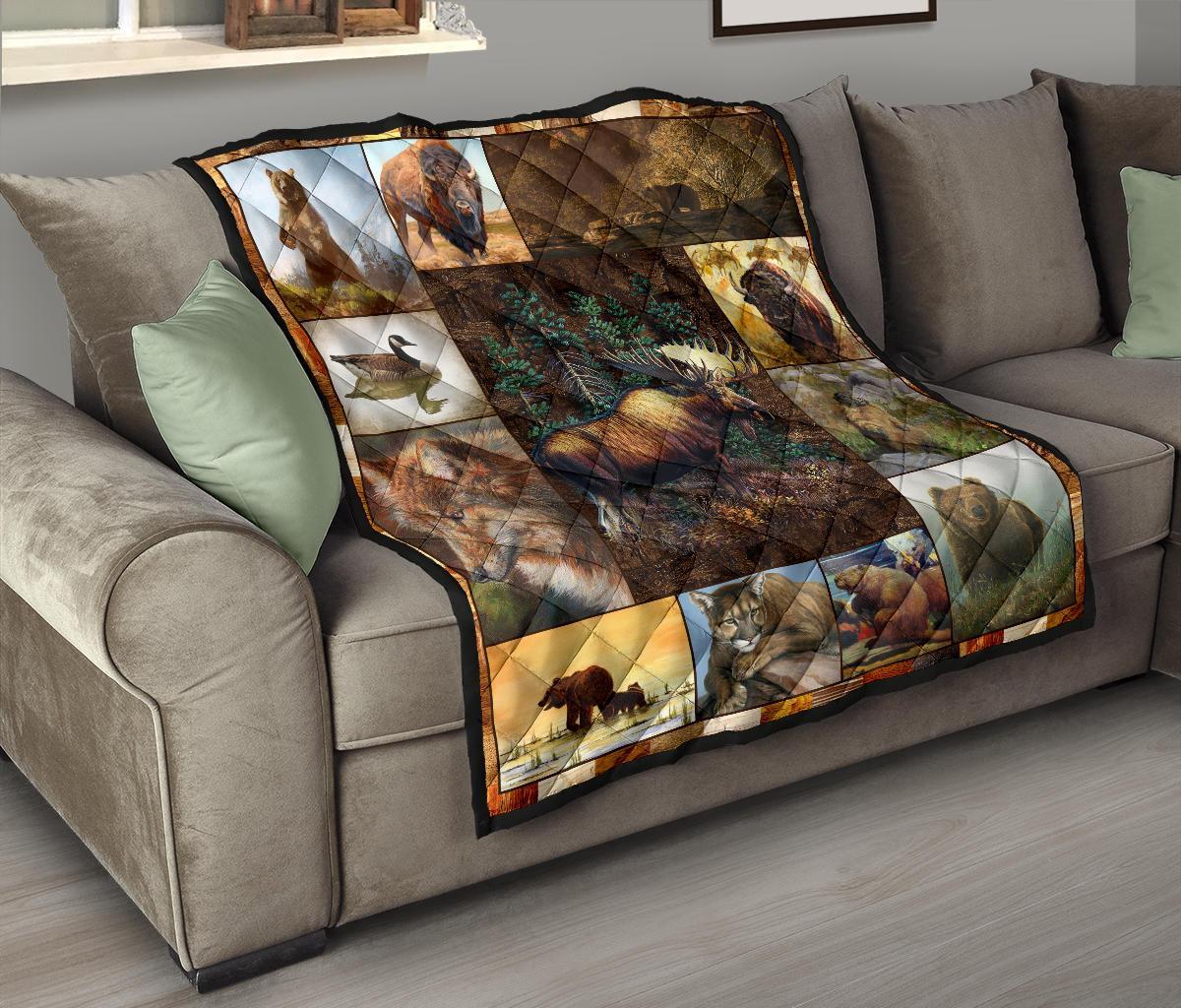 canada-animals-rustic-style-premium-quilt