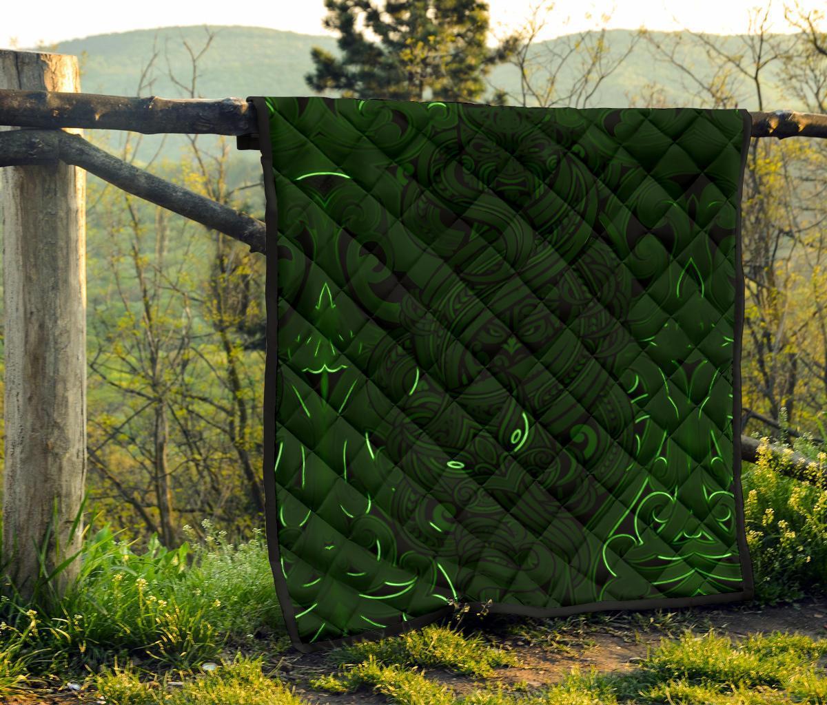 new-zealand-premium-quilt-maori-gods-tumatauenga-god-of-war-green