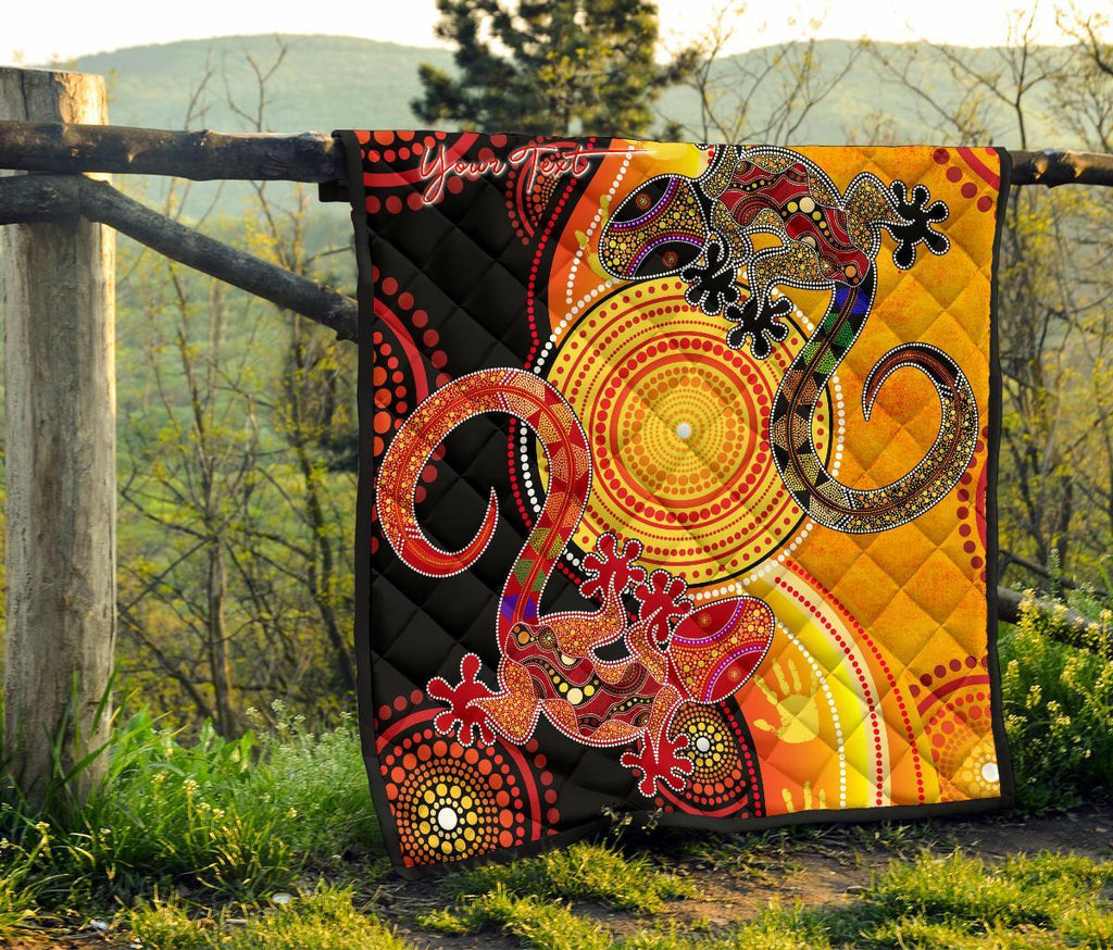 aboriginal-personalised-premium-quilt-couple-aboriginal-lizards