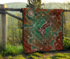 aboriginal-premium-quilt-australia-lizard-brown-dot-painting-art