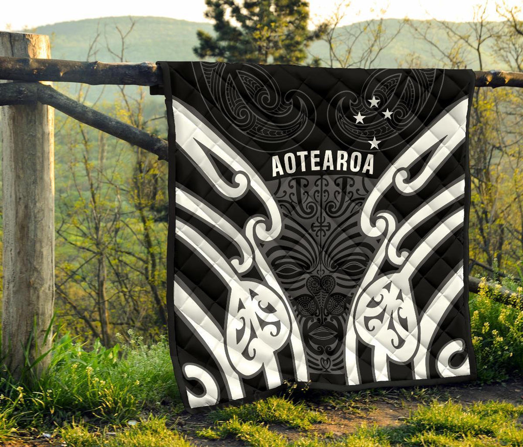 aotearoa-premium-quilt-maori-moko-black-white
