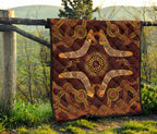 aboriginal-premium-quilt-kangaroo-boomerang-and-snake-dot-painting