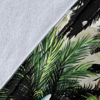 turtle-and-coconut-tree-premium-blanket-hibiscus-and-turtle-on-the-beach