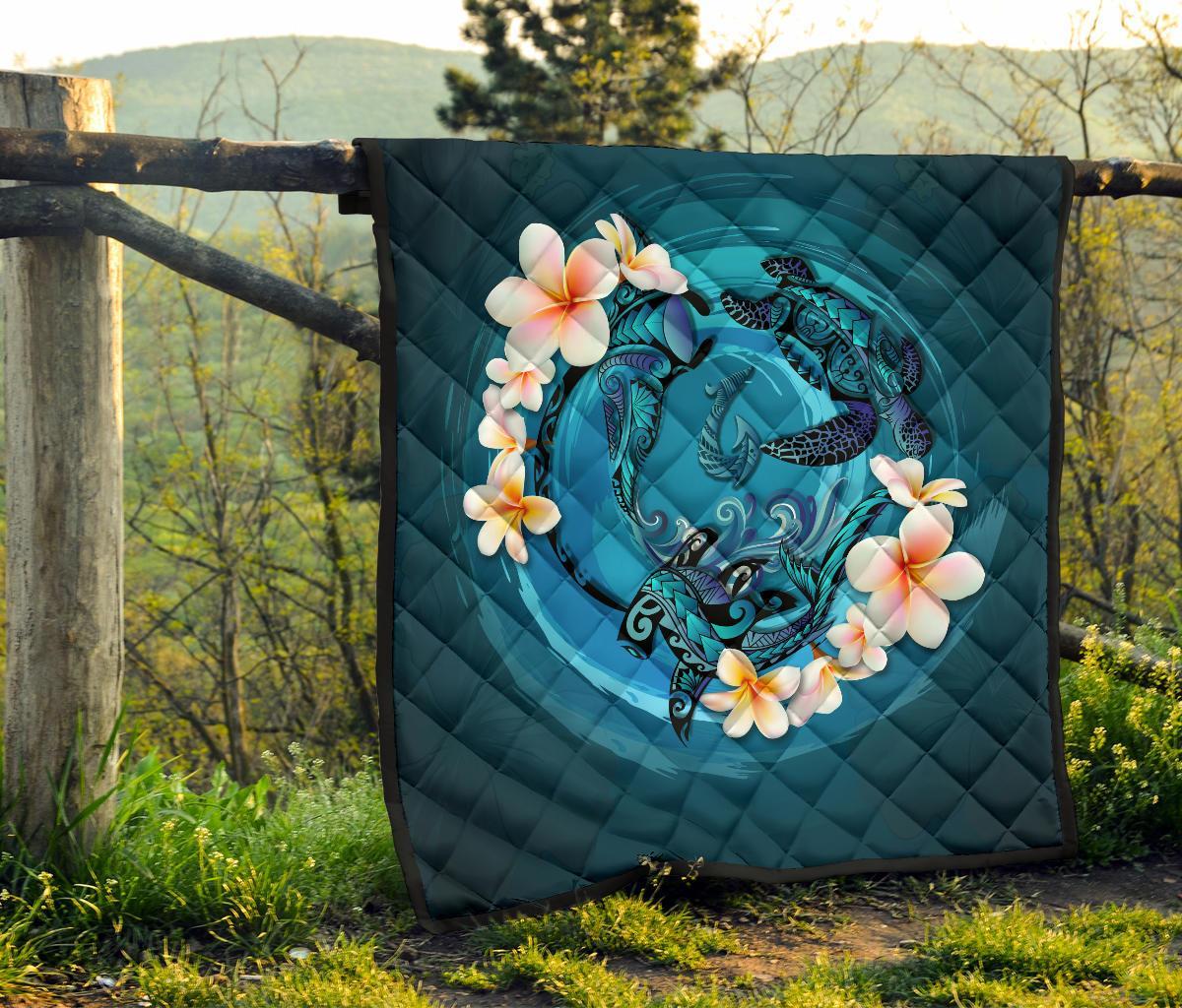 new-zealand-premium-quilt-blue-plumeria-animal-turtle-tattoo