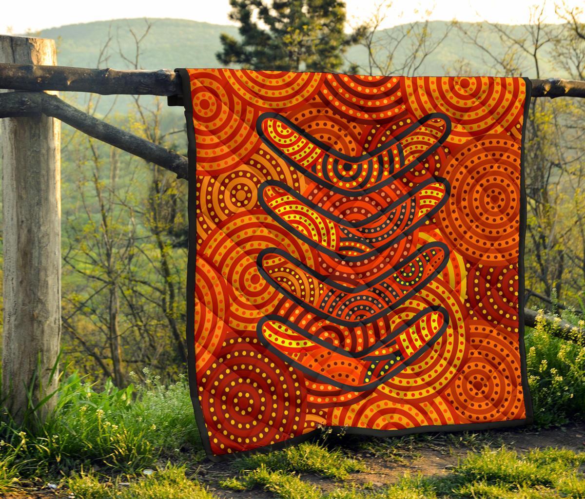 aboriginal-premium-quilt-aboriginal-boomerangs-and-dot-circle