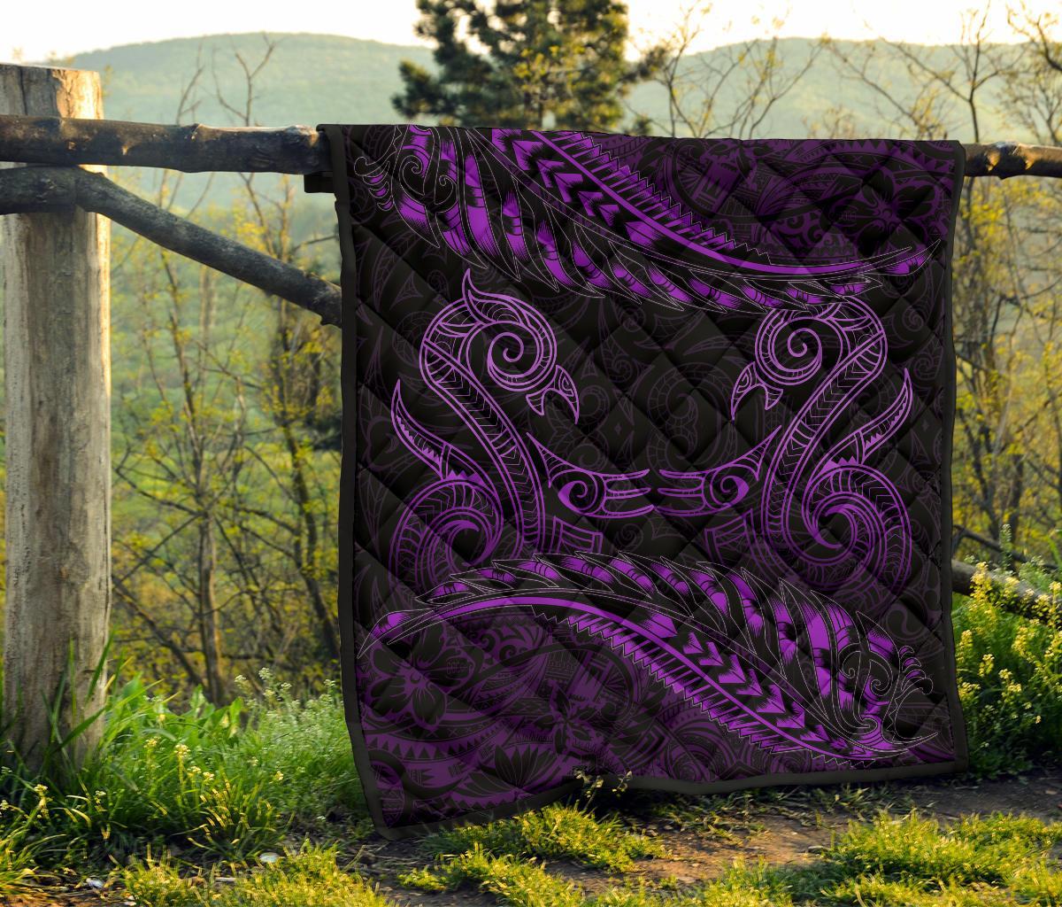 aotearoa-premium-quilt-purple-maori-manaia-with-silver-fern