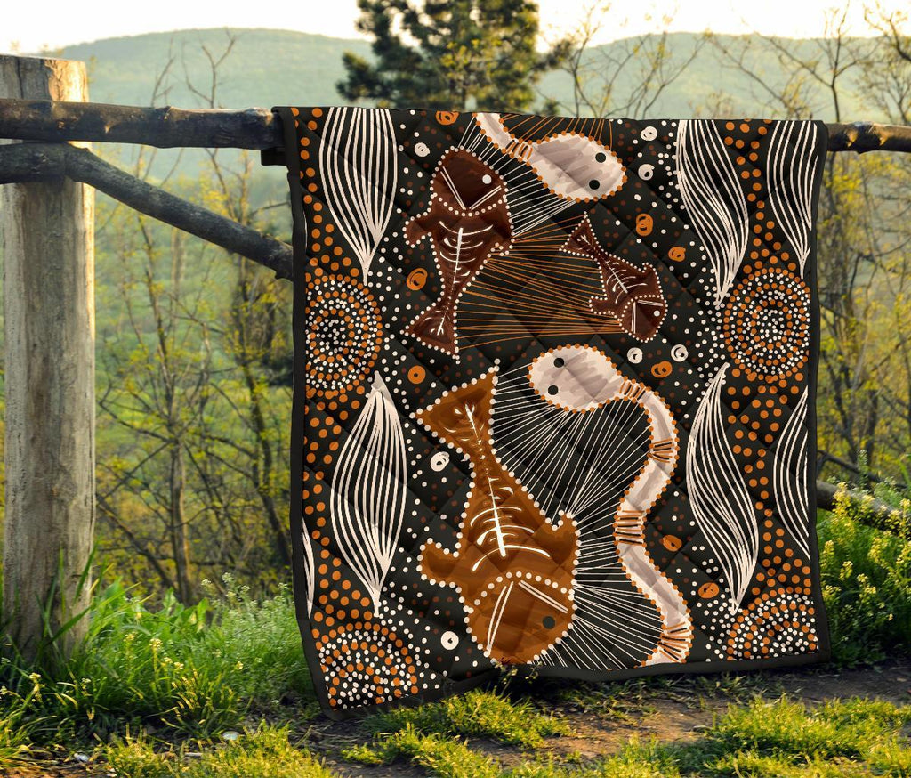 aboriginal-premium-quilt-indigenous-fish-and-snake