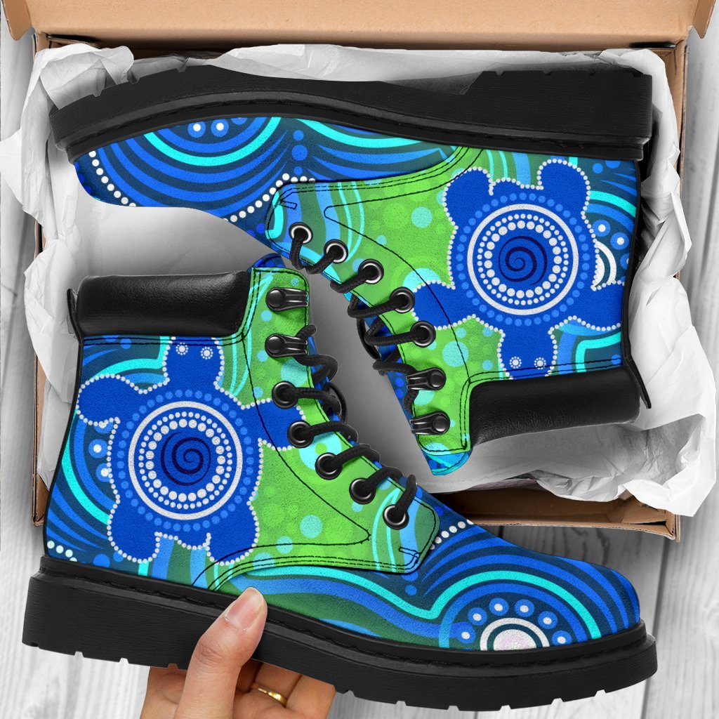 1staustrali-aboriginal-all-season-boots-aboriginal-turtle-family