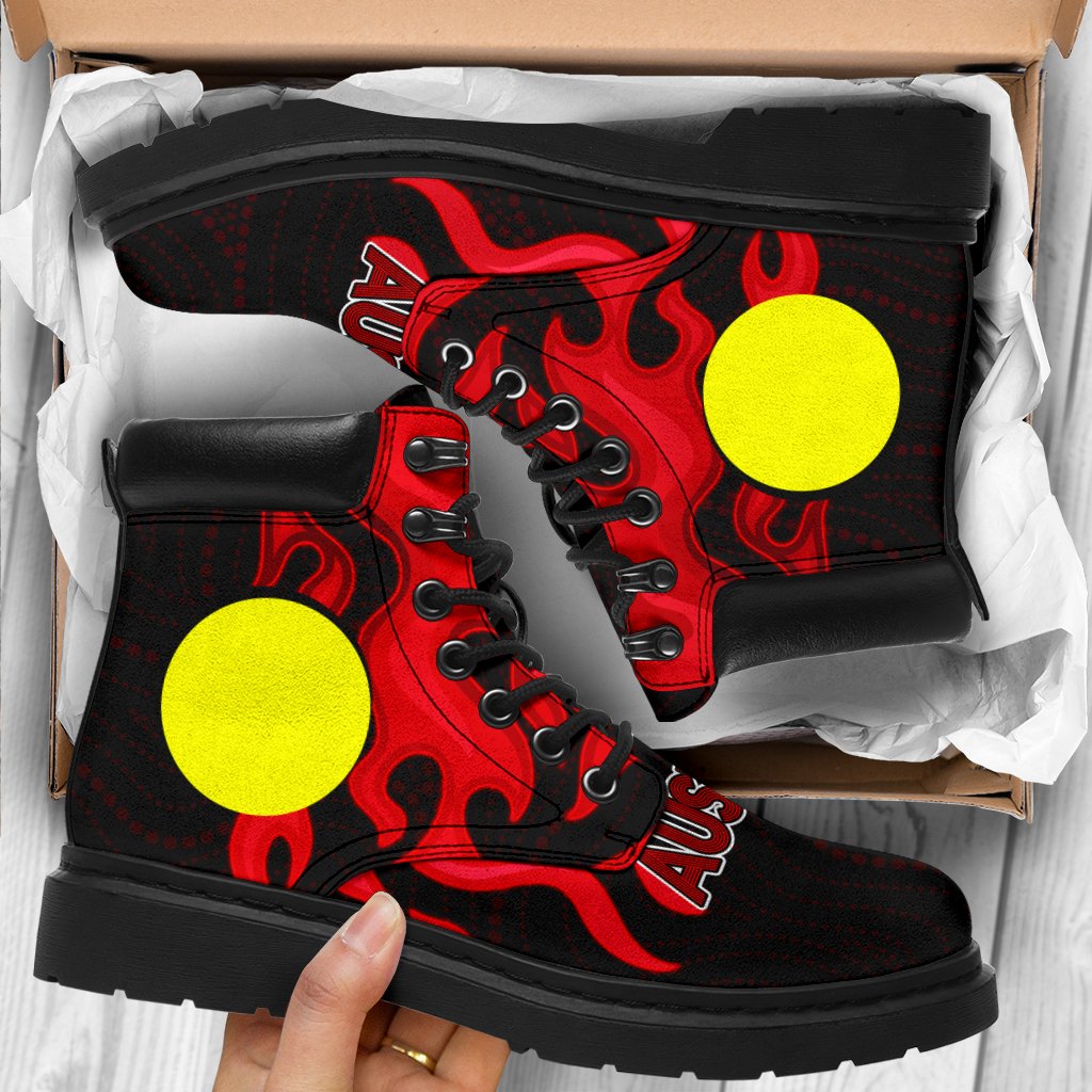 aboriginal-boots-flame-sun-patterns-indigenous-colors-all-season