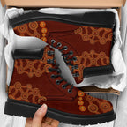 aboriginal-boots-circle-dot-painting-aussie-flowers-all-season