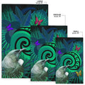 new-zealand-area-rug-koru-fern-mix-tui-bird-tropical-floral-turquoise