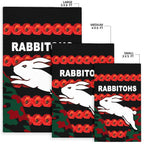 south-sydney-rabbitohs-area-rug-anzac-day-poppy-flower-vibes