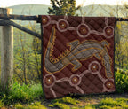 aboriginal-premium-quilt-indigenous-crocodile-brown-color