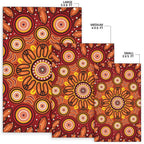 aboriginal-area-rug-circle-flowers-patterns-ver01