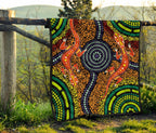 1st-australiapremium-quilt-aboriginal-two-lizards-dot-painting-circle