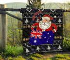christmas-premium-quilt-australia-santa-claus-hold-the-flag-black