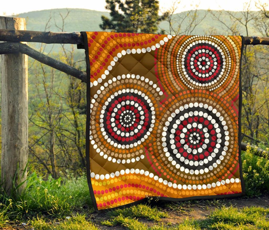 aboriginal-premium-quilt-australia-brown-circle-dot-painting-art