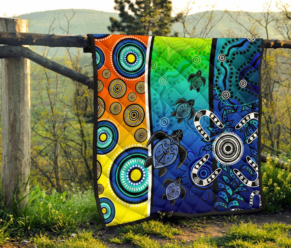 aboriginal-premium-quilt-indigenous-turtle-dot-painting-art
