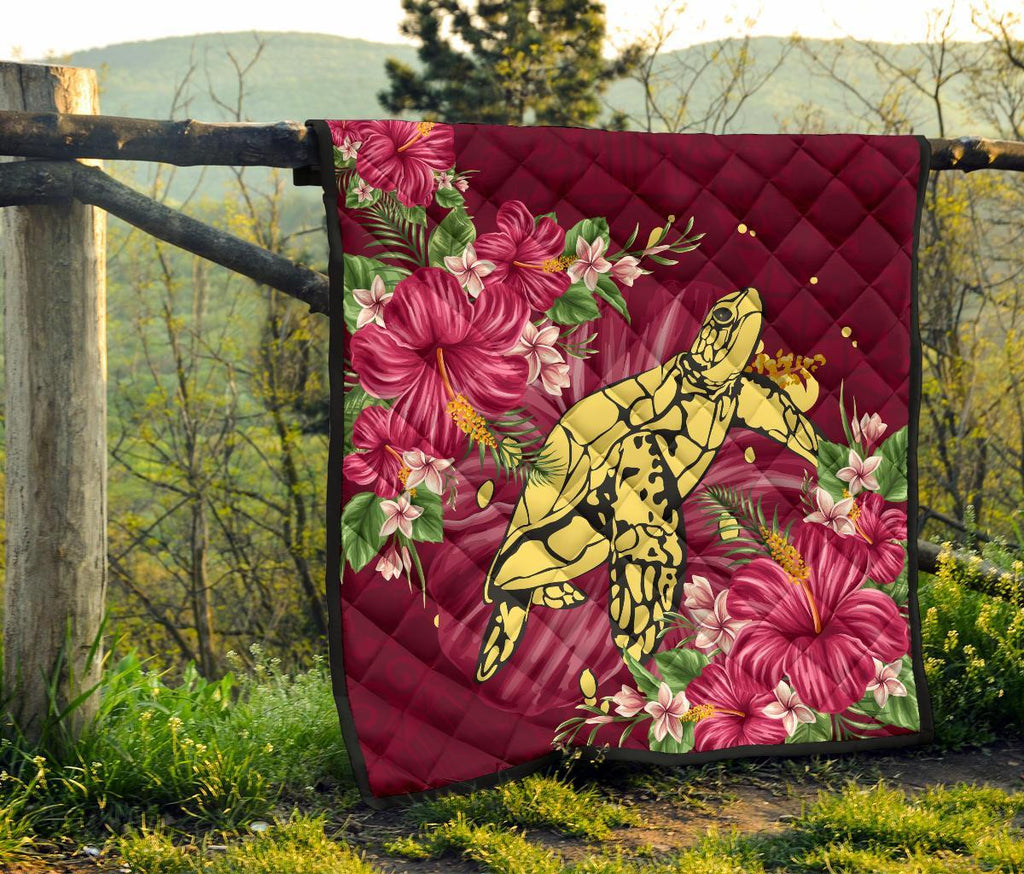new-zealand-premium-quilt-turtle-polynesian-hibiscus