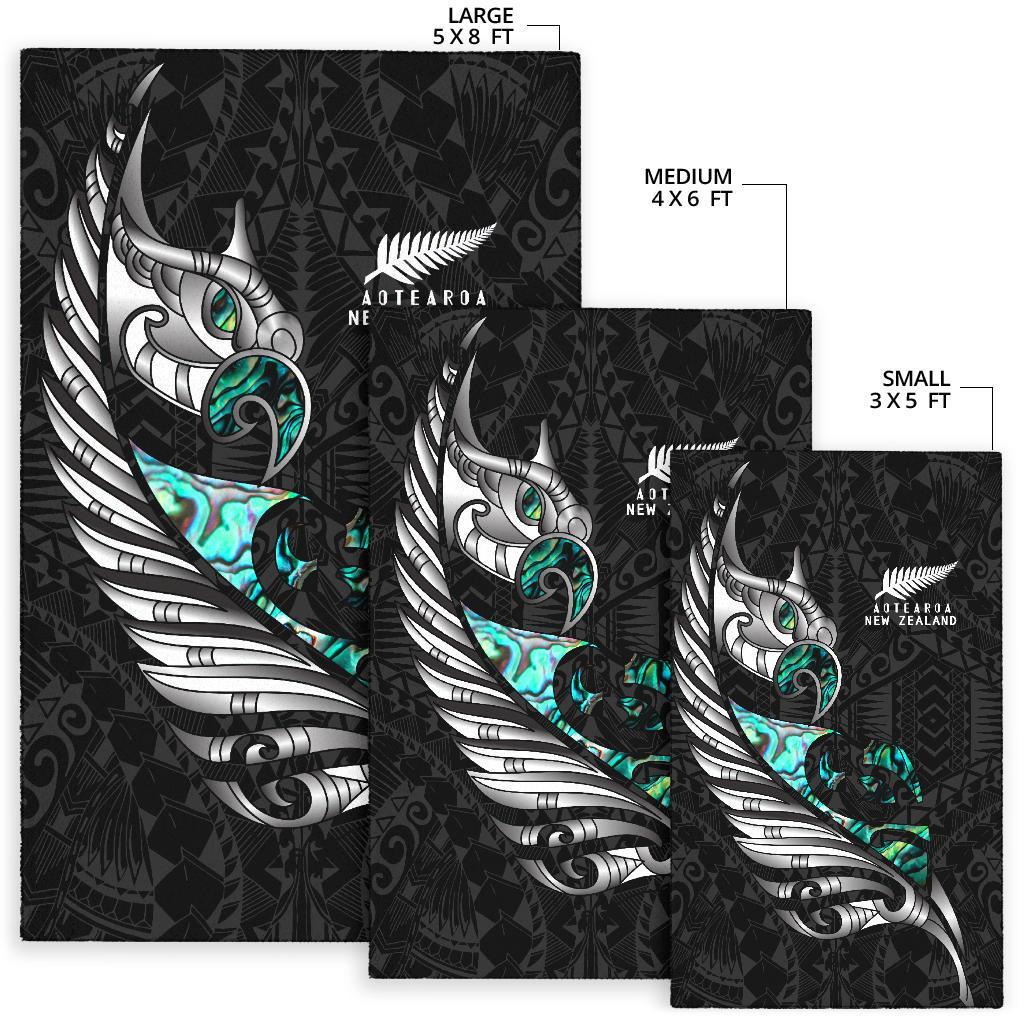 new-zealand-area-rug-manaia-paua-fern-wing-white