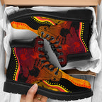 boots-aboriginal-rock-painting-hand-art-golden-style-all-season