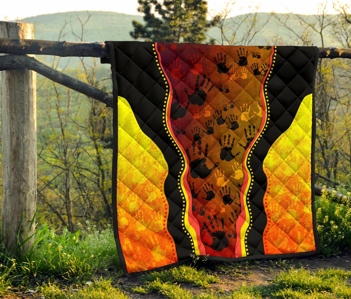 premium-quilts-aboriginal-patterns-coverlets-golden-style