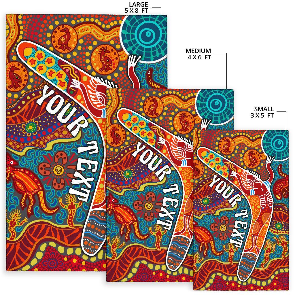 aboriginal-personalised-area-rug-indigenous-boomerang