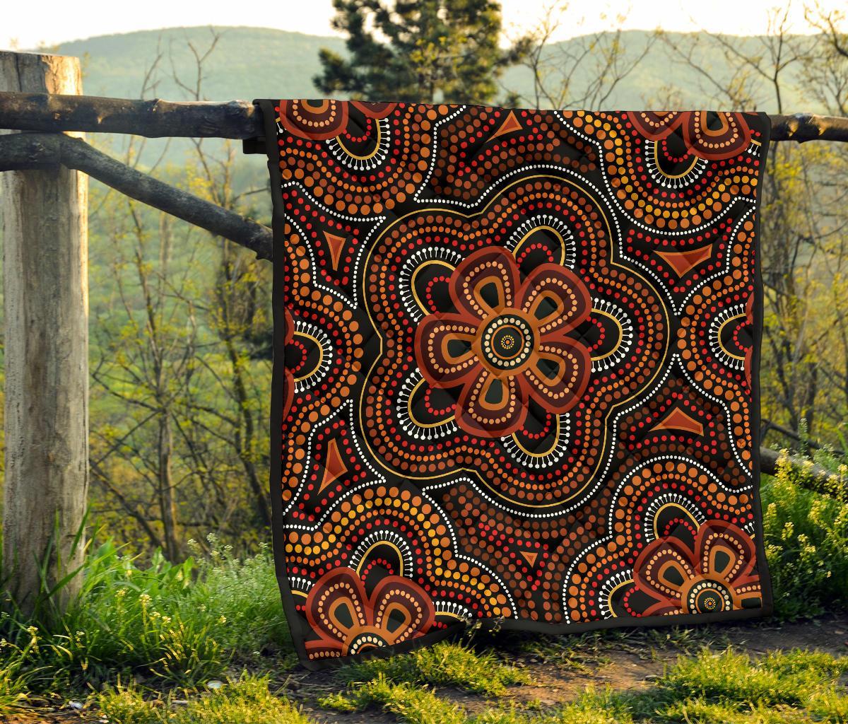 aboriginal-premium-quilt-aboriginal-dot-painting-flowers-style-ver02
