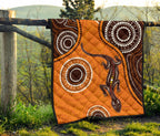 aboriginal-premium-quilt-australia-orange-lizard-aboriginal-art