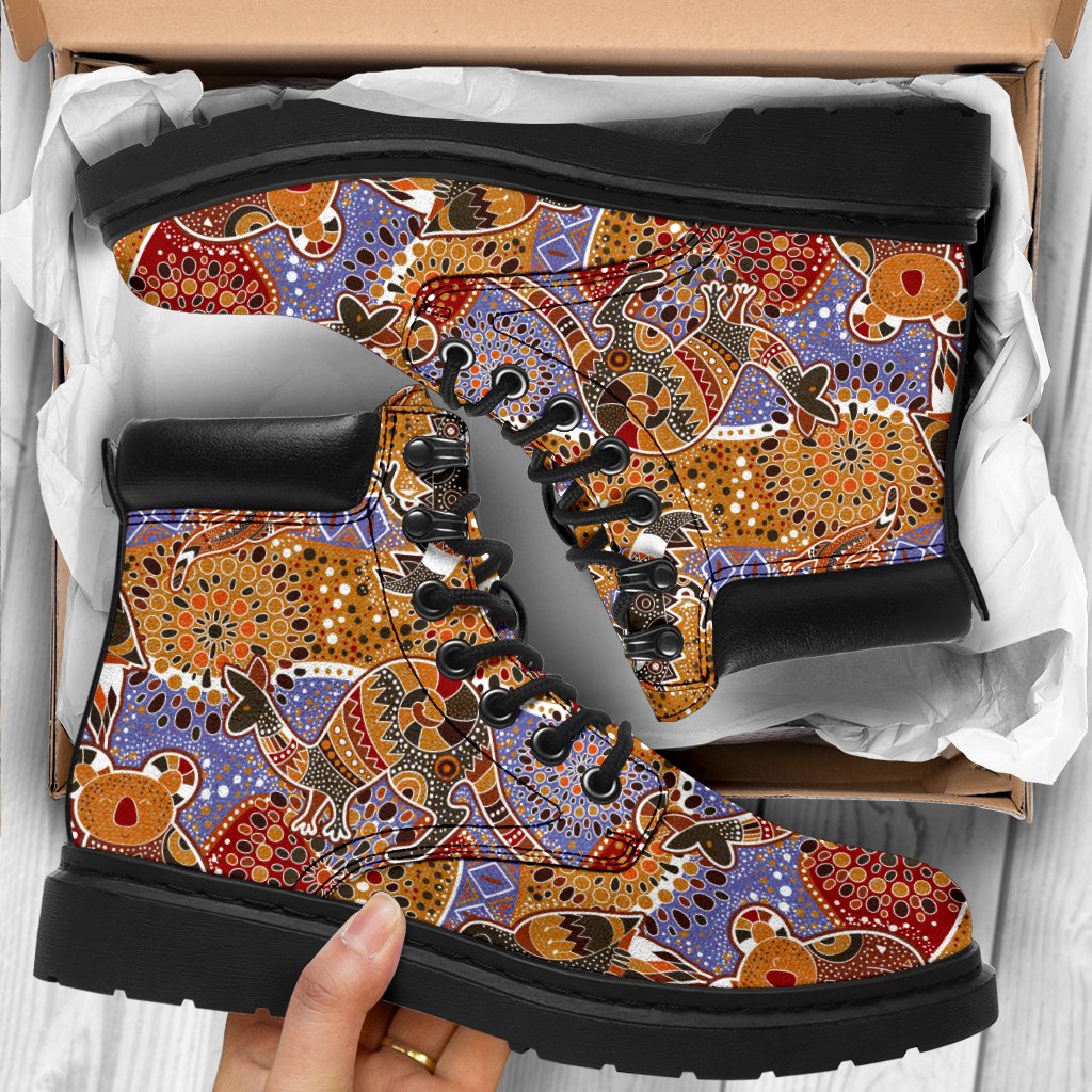 aboriginal-boots-koala-kangaroo-kookaburra-patterns-all-season
