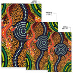 1st-australia-area-rug-aboriginal-two-lizards-dot-painting-circle