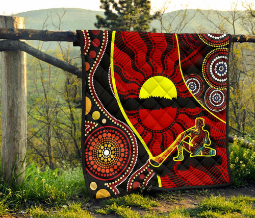 premium-quilt-australia-aboriginal-dots-with-didgeridoo