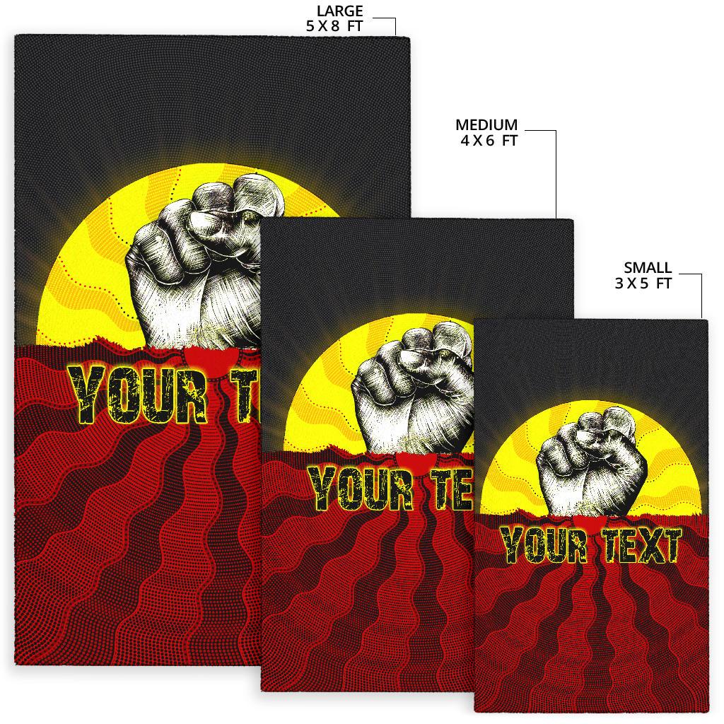 custom-aboriginal-area-rug-black-lives-matter-sun-dot-painting