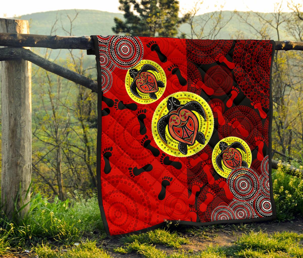 premium-quilt-aboriginal-dot-painting-quilt-turtle