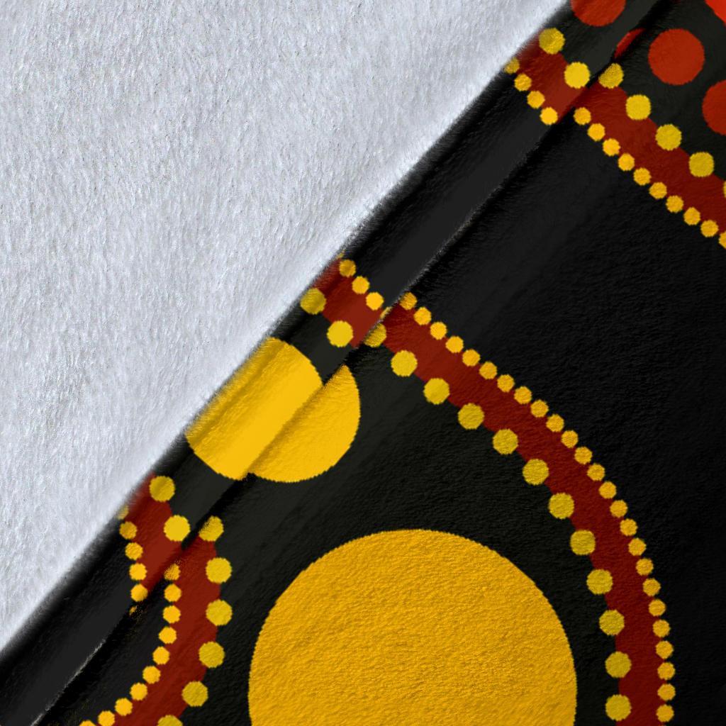 aboriginal-premium-blanket-australia-indigenous-flag-circle-dot-painting-art-golden