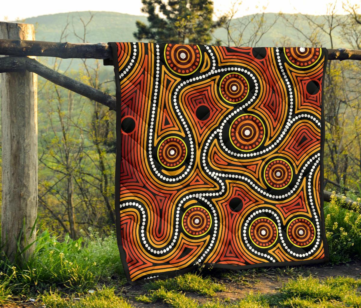 aboriginal-premium-quilt-indigenous-circle-dot-painting-ver01