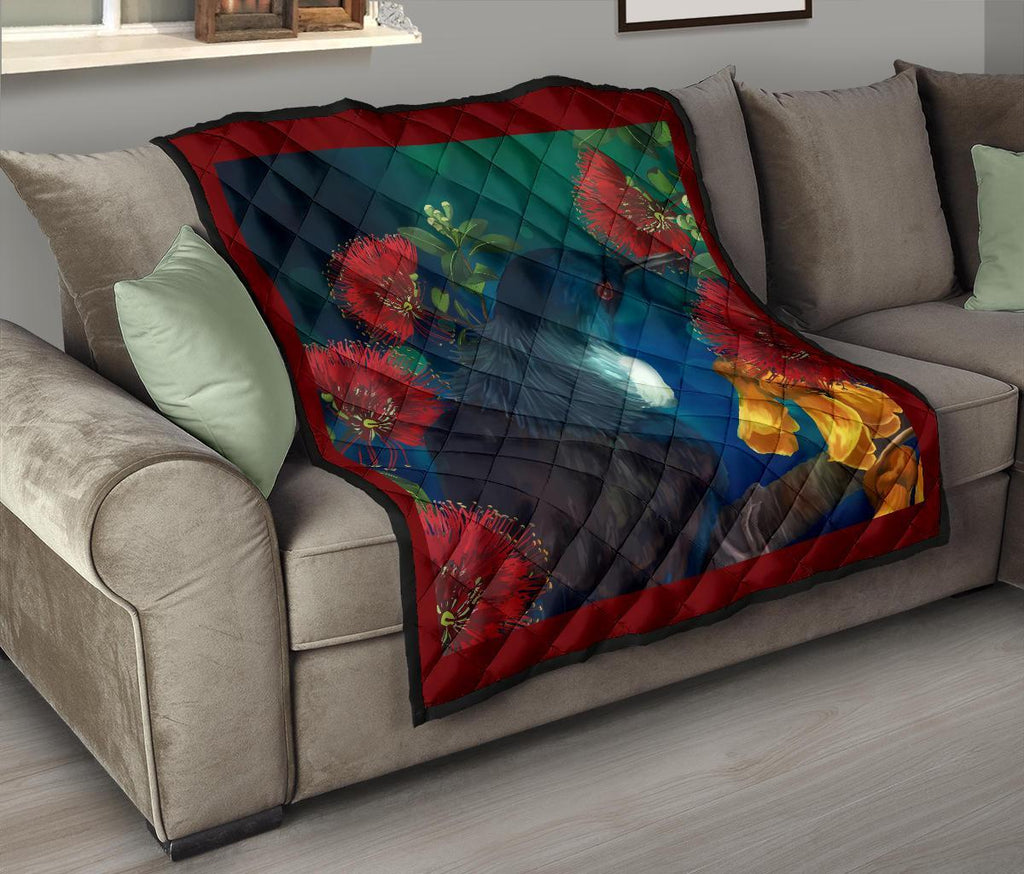 dreaming-tui-with-flowers-quilt