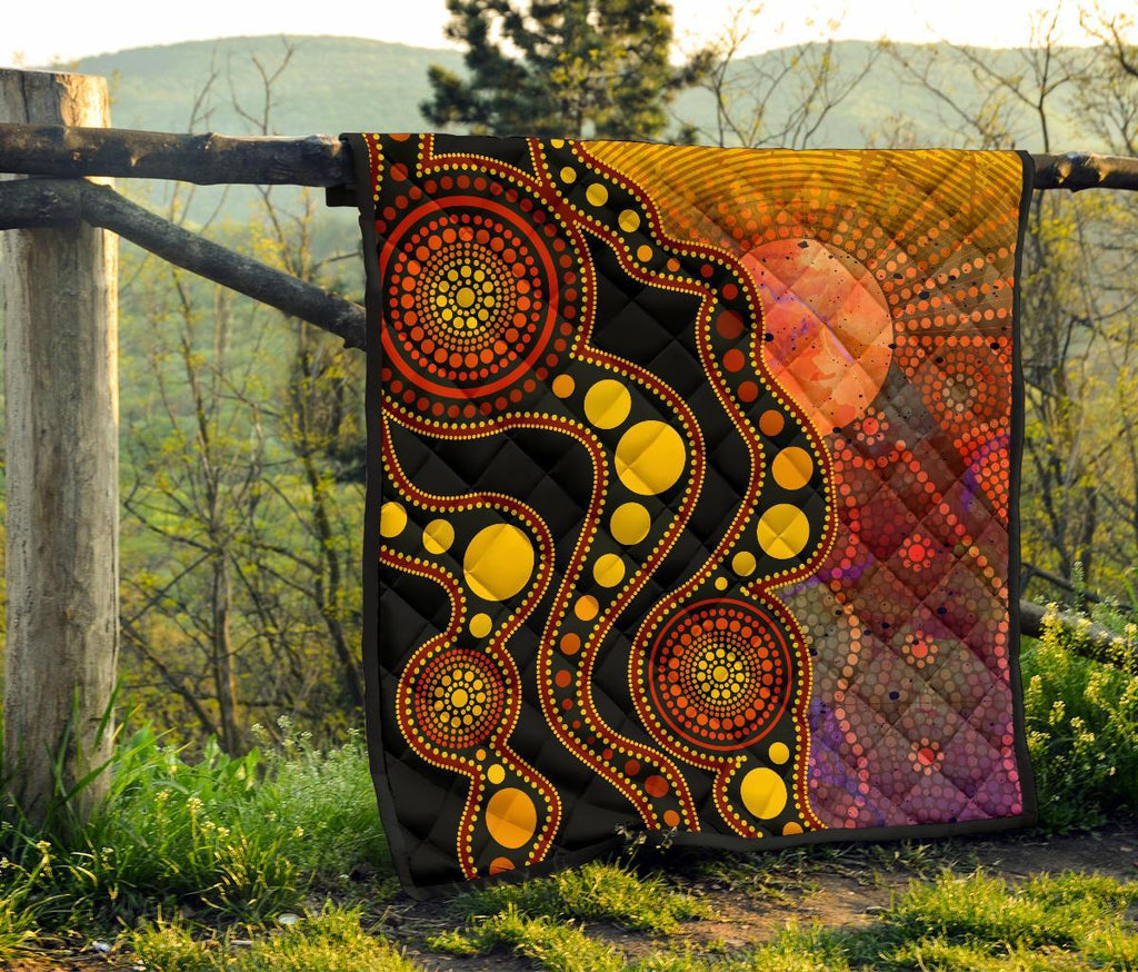 aboriginal-premium-quilt-australia-indigenous-flag-circle-dot-painting-art-golden